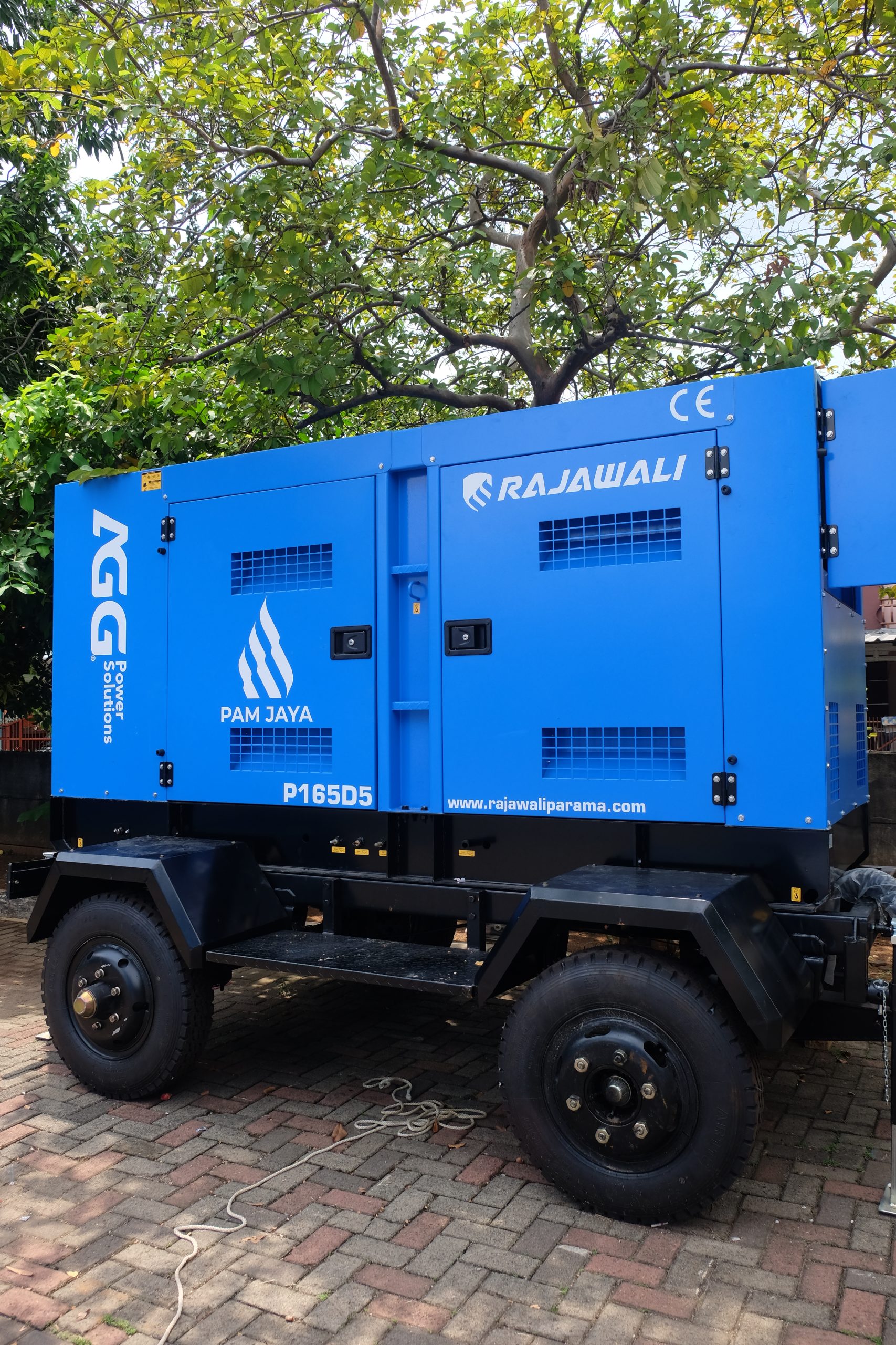 Supply Genset Diesel AGG 150 KVA Trailer Silent Type Proyek PAM JAYA oleh Rajawali Parama Konstruksi